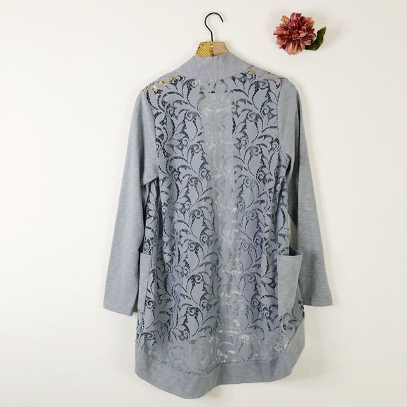 LORI GOLDSTEIN Slub Lace Cardigan - Picture 4 of 7